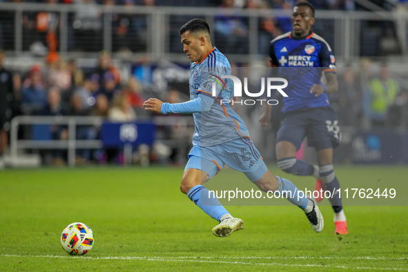 Alonso Martinez of New York City FC is seen during the 2024 MLS Cup Playoffs Round One match between FC Cincinnati and New York City FC at T...