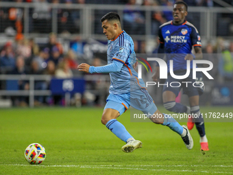 Alonso Martinez of New York City FC is seen during the 2024 MLS Cup Playoffs Round One match between FC Cincinnati and New York City FC at T...