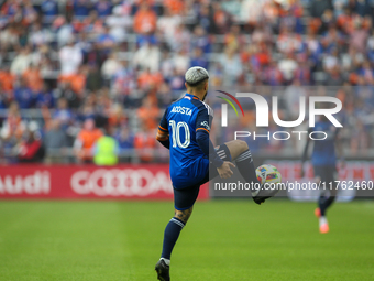 Luciano Acosta is seen during the 2024 MLS Cup Playoffs Round One match between FC Cincinnati and New York City FC at TQL Stadium in Cincinn...