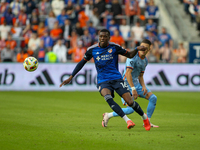 Teenage Hadebe is seen during the 2024 MLS Cup Playoffs Round One match between FC Cincinnati and New York City FC at TQL Stadium in Cincinn...