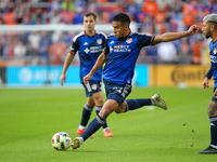 Yamil Asad of Cincinnati is seen during the 2024 MLS Cup Playoffs Round One match between FC Cincinnati and New York City FC at TQL Stadium...