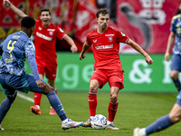 FC Twente midfielder Youri Regeer plays during the match between Twente and Ajax at the Grolsch Veste stadium for the Dutch Eredivisie seaso...