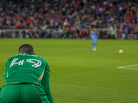 New York goalie Matt Freese watches during penalty kicks in the 2024 MLS Cup Playoffs Round One match between FC Cincinnati and New York Cit...