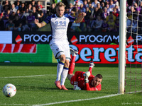 David De Gea of ACF Fiorentina controls the ball during the Italian Serie A football match between ACF Fiorentina and Hellas Verona FC ,on N...