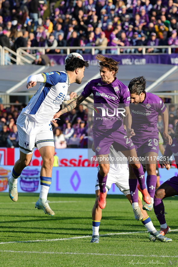 Andrea Colpani of ACF Fiorentina controls the ball during the Italian Serie A football match between ACF Fiorentina and Hellas Verona FC ,on...