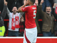 Murillo of Nottingham Forest celebrates after scoring a goal to make it 1-0 during the Premier League match between Nottingham Forest and Ne...