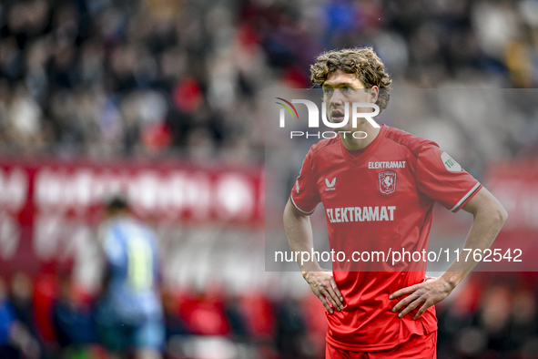 FC Twente forward Sam Lammers plays during the match between Twente and Ajax at the Grolsch Veste stadium for the Dutch Eredivisie season 20...