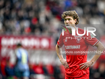 FC Twente forward Sam Lammers plays during the match between Twente and Ajax at the Grolsch Veste stadium for the Dutch Eredivisie season 20...