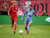 AFC Ajax Amsterdam defender Devyne Rensch plays during the match between Twente and Ajax at the Grolsch Veste stadium for the Dutch Eredivis...