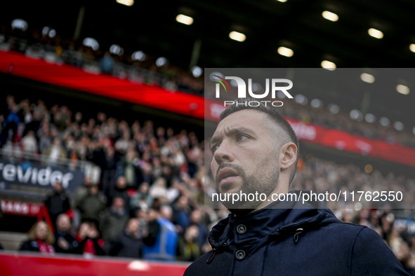 AFC Ajax Amsterdam trainer Francesco Fariolo is present during the match between Twente and Ajax at the Grolsch Veste stadium for the Dutch...