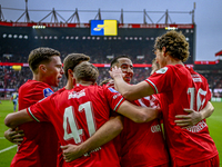 FC Twente forward Daan Rots, FC Twente midfielder Gijs Besselink, FC Twente defender Anass Salah-Eddine, FC Twente forward Sam Lammers, and...