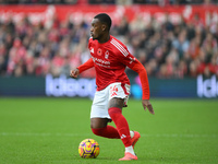 Callum Hudson-Odoi of Nottingham Forest is in action during the Premier League match between Nottingham Forest and Newcastle United at the C...