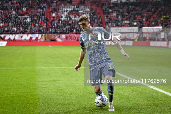 AFC Ajax Amsterdam midfielder Kenneth Taylor plays during the match between Twente and Ajax at the Grolsch Veste stadium for the Dutch Eredi...