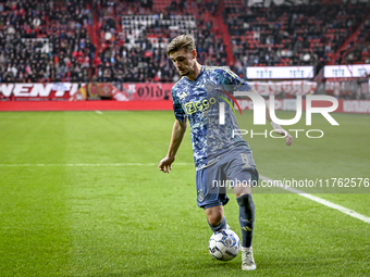 AFC Ajax Amsterdam midfielder Kenneth Taylor plays during the match between Twente and Ajax at the Grolsch Veste stadium for the Dutch Eredi...