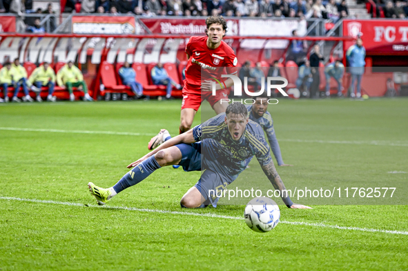 AFC Ajax Amsterdam forward Wout Weghorst plays during the match between Twente and Ajax at the Grolsch Veste stadium for the Dutch Eredivisi...