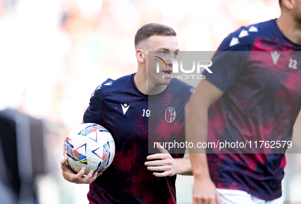 Lewis Ferguson of Bologna FC looks on during the Serie A Enilive match between AS Roma and Bologna FC at Stadio Olimpico on November 10, 202...