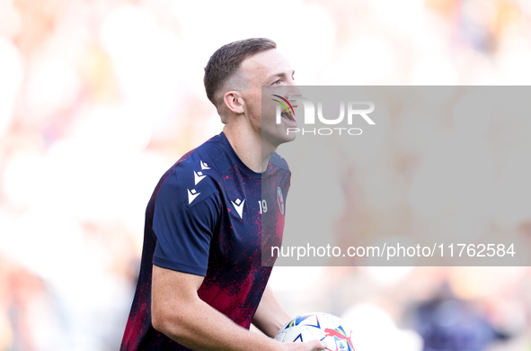 Lewis Ferguson of Bologna FC looks on during the Serie A Enilive match between AS Roma and Bologna FC at Stadio Olimpico on November 10, 202...