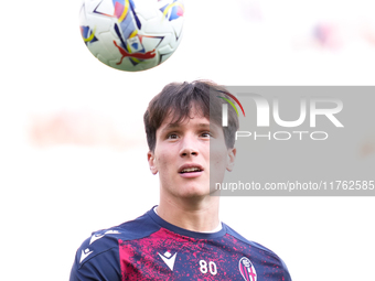 Giovanni Fabbian of Bologna FC looks on during the Serie A Enilive match between AS Roma and Bologna FC at Stadio Olimpico on November 10, 2...