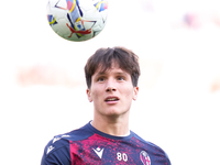 Giovanni Fabbian of Bologna FC looks on during the Serie A Enilive match between AS Roma and Bologna FC at Stadio Olimpico on November 10, 2...