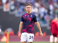 Thijs Dallinga of Bologna FC looks on during the Serie A Enilive match between AS Roma and Bologna FC at Stadio Olimpico on November 10, 202...