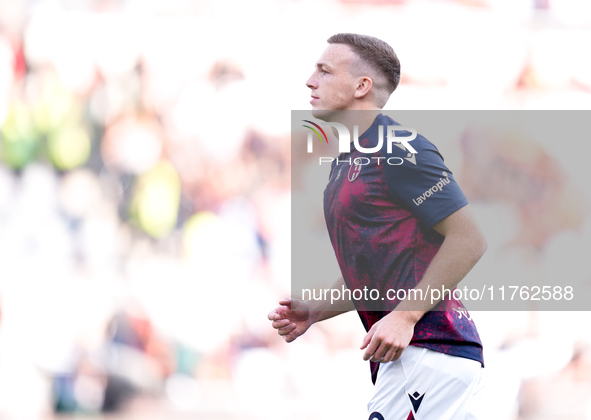 Lewis Ferguson of Bologna FC looks on during the Serie A Enilive match between AS Roma and Bologna FC at Stadio Olimpico on November 10, 202...