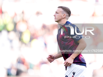 Lewis Ferguson of Bologna FC looks on during the Serie A Enilive match between AS Roma and Bologna FC at Stadio Olimpico on November 10, 202...