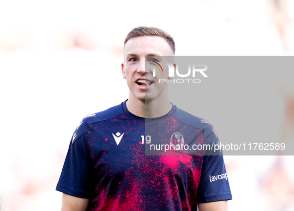 Lewis Ferguson of Bologna FC looks on during the Serie A Enilive match between AS Roma and Bologna FC at Stadio Olimpico on November 10, 202...