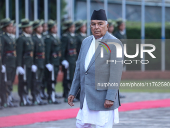 Nepal's President Ram Chandra Paudel departs for Baku to represent Nepal at COP-29 at the VVIP Terminal of Tribhuvan International Airport i...