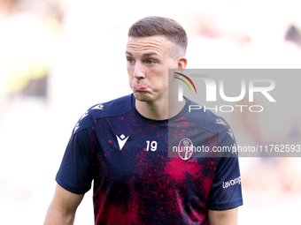 Lewis Ferguson of Bologna FC looks on during the Serie A Enilive match between AS Roma and Bologna FC at Stadio Olimpico on November 10, 202...