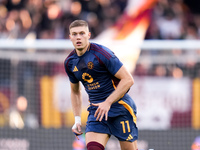 Artem Dovbyk of AS Roma during the Serie A Enilive match between AS Roma and Bologna FC at Stadio Olimpico on November 10, 2024 in Rome, Ita...