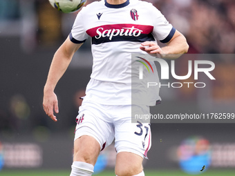 Sam Beukema of Bologna FC during the Serie A Enilive match between AS Roma and Bologna FC at Stadio Olimpico on November 10, 2024 in Rome, I...