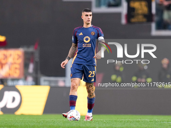 Gianluca Mancini of AS Roma during the Serie A Enilive match between AS Roma and Bologna FC at Stadio Olimpico on November 10, 2024 in Rome,...