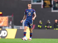 Gianluca Mancini of AS Roma during the Serie A Enilive match between AS Roma and Bologna FC at Stadio Olimpico on November 10, 2024 in Rome,...