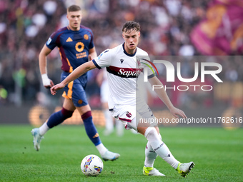 Sam Beukema of Bologna FC during the Serie A Enilive match between AS Roma and Bologna FC at Stadio Olimpico on November 10, 2024 in Rome, I...