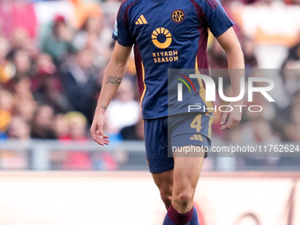 Bryan Cristante of AS Roma during the Serie A Enilive match between AS Roma and Bologna FC at Stadio Olimpico on November 10, 2024 in Rome,...