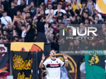 Riccardo Orsolini of Bologna FC looks dejected during the Serie A Enilive match between AS Roma and Bologna FC at Stadio Olimpico on Novembe...