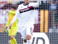 Santiago Castro of Bologna FC celebrates after scoring first goal during the Serie A Enilive match between AS Roma and Bologna FC at Stadio...