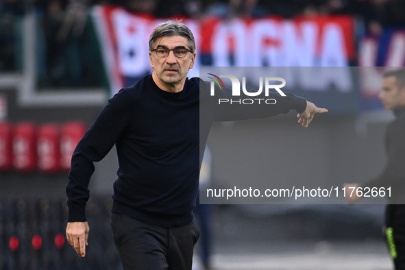 Ivan Juric coaches A.S. Roma during the 12th day of the Serie A Championship between A.S. Roma and Bologna F.C. at the Olympic Stadium in Ro...