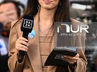 Giusy Meloni of DAZN attends the 12th day of the Serie A Championship between A.S. Roma and Bologna F.C. at the Olympic Stadium in Rome, Ita...