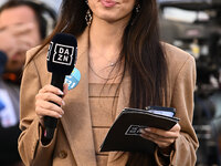 Giusy Meloni of DAZN attends the 12th day of the Serie A Championship between A.S. Roma and Bologna F.C. at the Olympic Stadium in Rome, Ita...