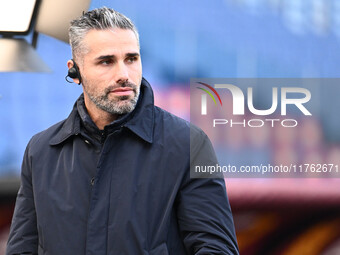 Valon Behrami participates in the 12th day of the Serie A Championship between A.S. Roma and Bologna F.C. at the Olympic Stadium in Rome, It...