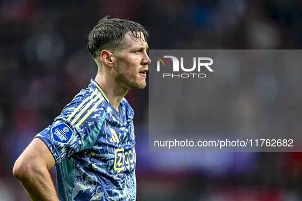 AFC Ajax Amsterdam forward Wout Weghorst plays during the match between Twente and Ajax at the Grolsch Veste stadium for the Dutch Eredivisi...