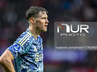 AFC Ajax Amsterdam forward Wout Weghorst plays during the match between Twente and Ajax at the Grolsch Veste stadium for the Dutch Eredivisi...