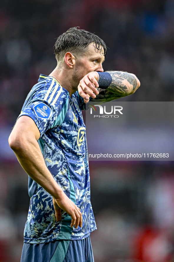 AFC Ajax Amsterdam forward Wout Weghorst plays during the match between Twente and Ajax at the Grolsch Veste stadium for the Dutch Eredivisi...