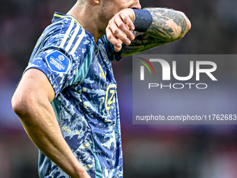 AFC Ajax Amsterdam forward Wout Weghorst plays during the match between Twente and Ajax at the Grolsch Veste stadium for the Dutch Eredivisi...