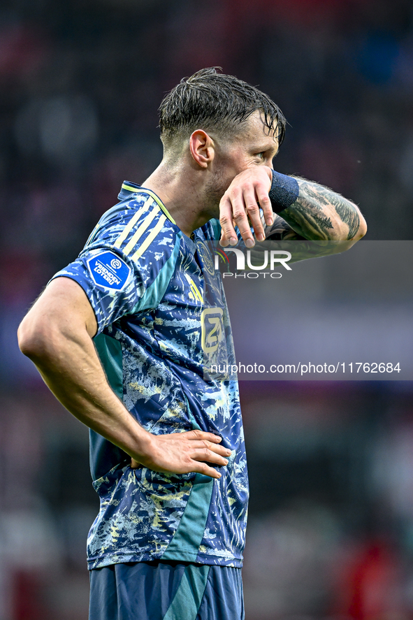 AFC Ajax Amsterdam forward Wout Weghorst plays during the match between Twente and Ajax at the Grolsch Veste stadium for the Dutch Eredivisi...