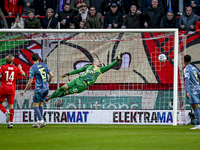 AFC Ajax Amsterdam goalkeeper Remko Pasveer does not stop the ball from FC Twente midfielder Michel Vlap, resulting in a 2-1 score, during t...