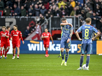 AFC Ajax Amsterdam forward Wout Weghorst feels disappointed after the goal by FC Twente midfielder Michel Vlap makes the score 2-1 during th...