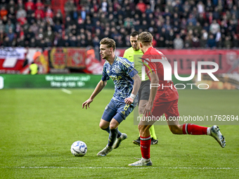 AFC Ajax Amsterdam midfielder Kenneth Taylor plays during the match between Twente and Ajax at the Grolsch Veste stadium for the Dutch Eredi...