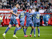 AFC Ajax Amsterdam forward Bertrand Traore celebrates the 2-2 goal during the match between Twente and Ajax at the Grolsch Veste stadium for...